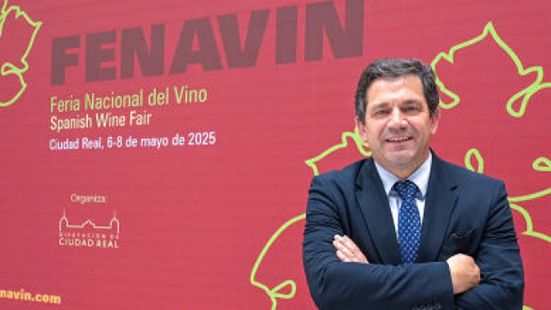 Miguel Ángel Valverde, presidente de la Diputación provincial de Ciudad Real y FENAVIN